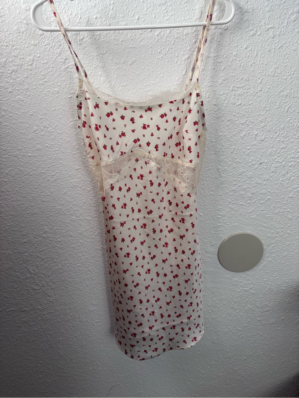 Forever 21 lace camisole slip dress floral S romantic coquette babydoll Y2K